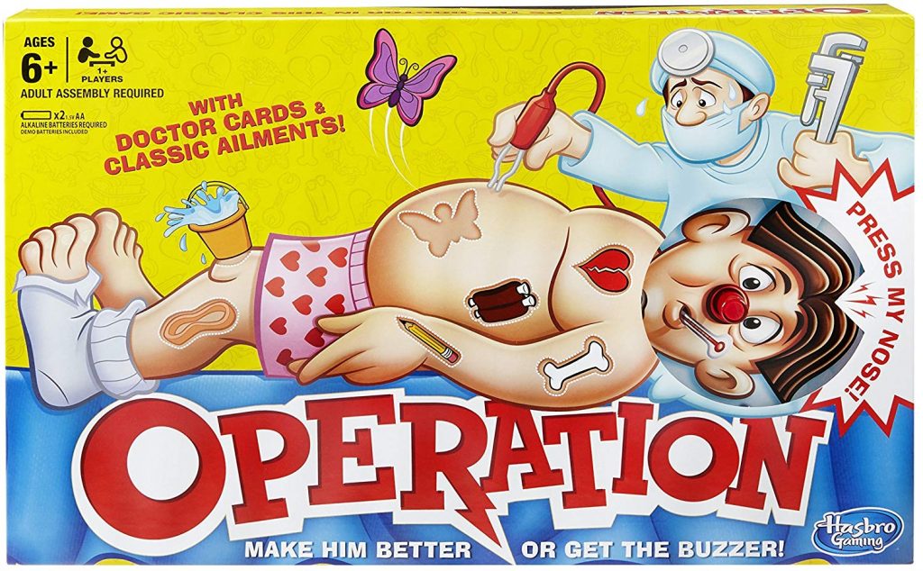 The box for Operation, the board game