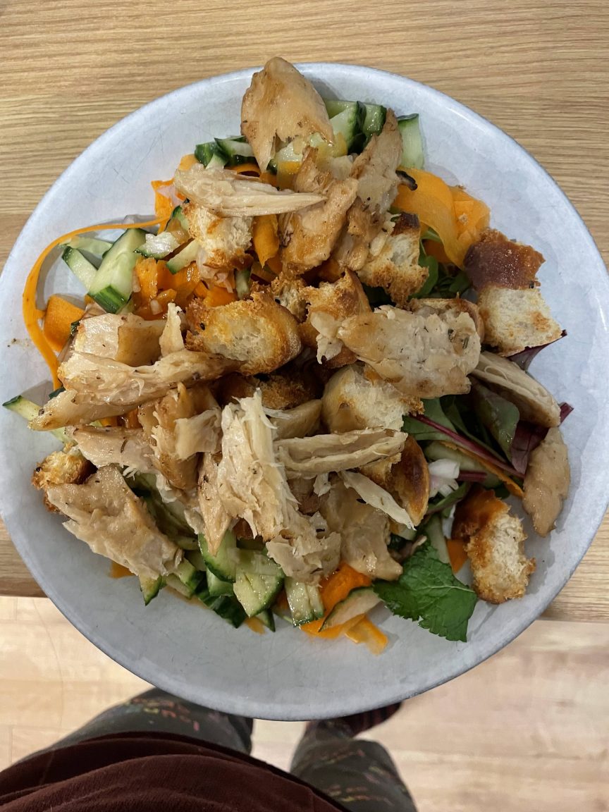 A vegan chicken salad